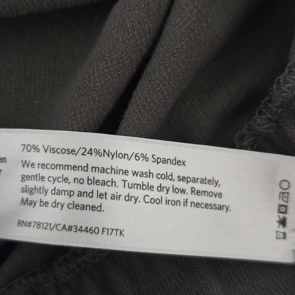 Eileen Fisher Viscose Blend Cigarette Straight Wide Leg Gray Minimalist Pants M - Picture 9 of 14